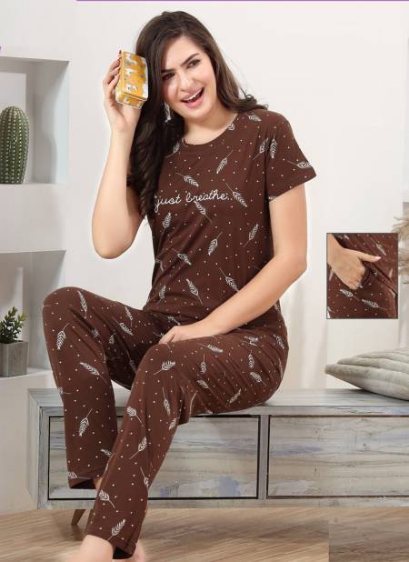 Summer Special Vol B 479 Printed Hosiery Cotton Night Suit
